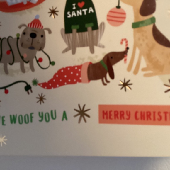 4 Christmas Greeting Card Puppy Dogs Pets Beagle Terrier Daschund Scottie 3x5 in - Picture 5 of 7